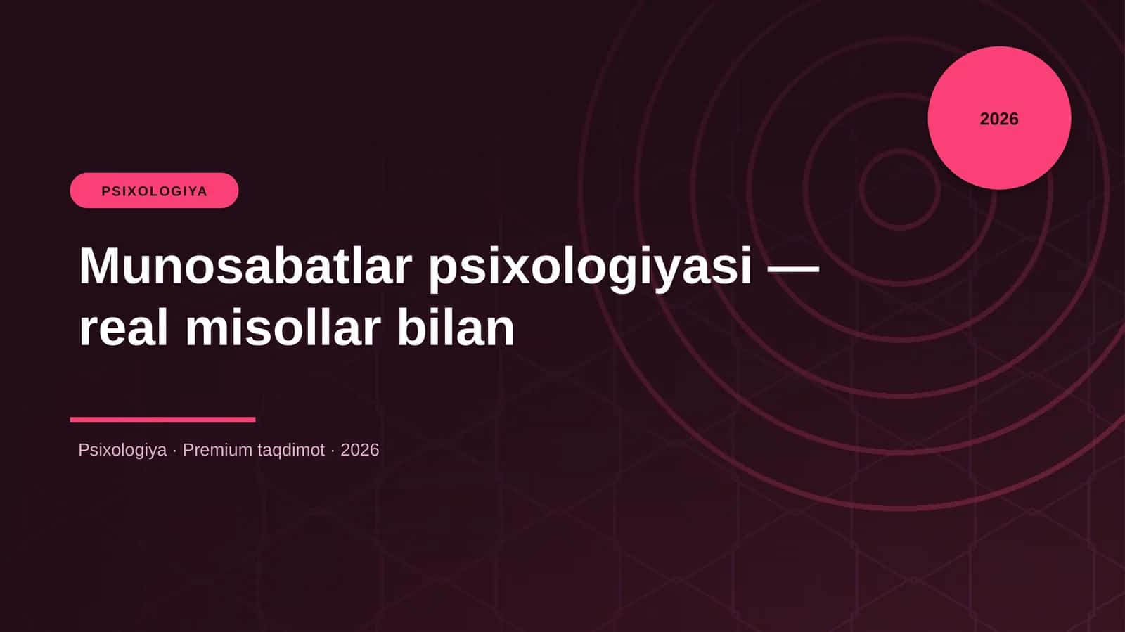 Munosabatlar psixologiyasi — real misollar bilan