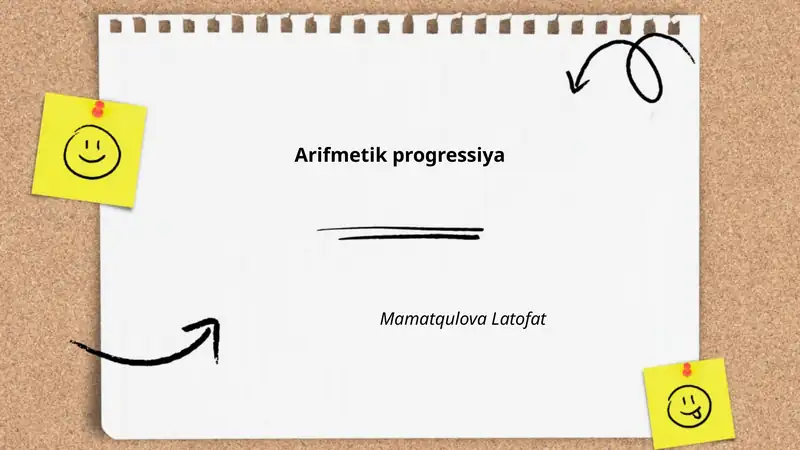 Arifmetik progressiya