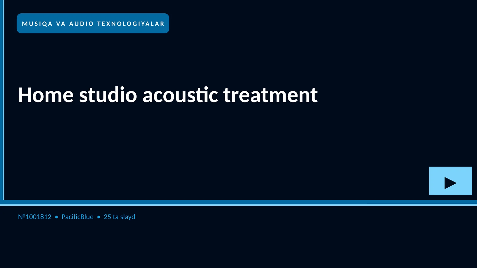 Home studio acoustic treatment