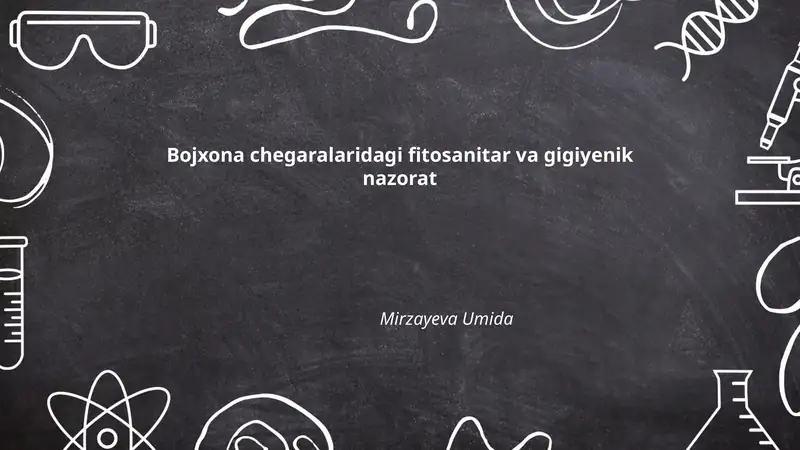 Bojxona chegaralaridagi fitosanitar va gigiyenik nazorat