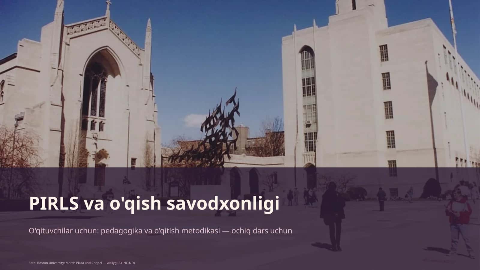 PIRLS va o'qish savodxonligi