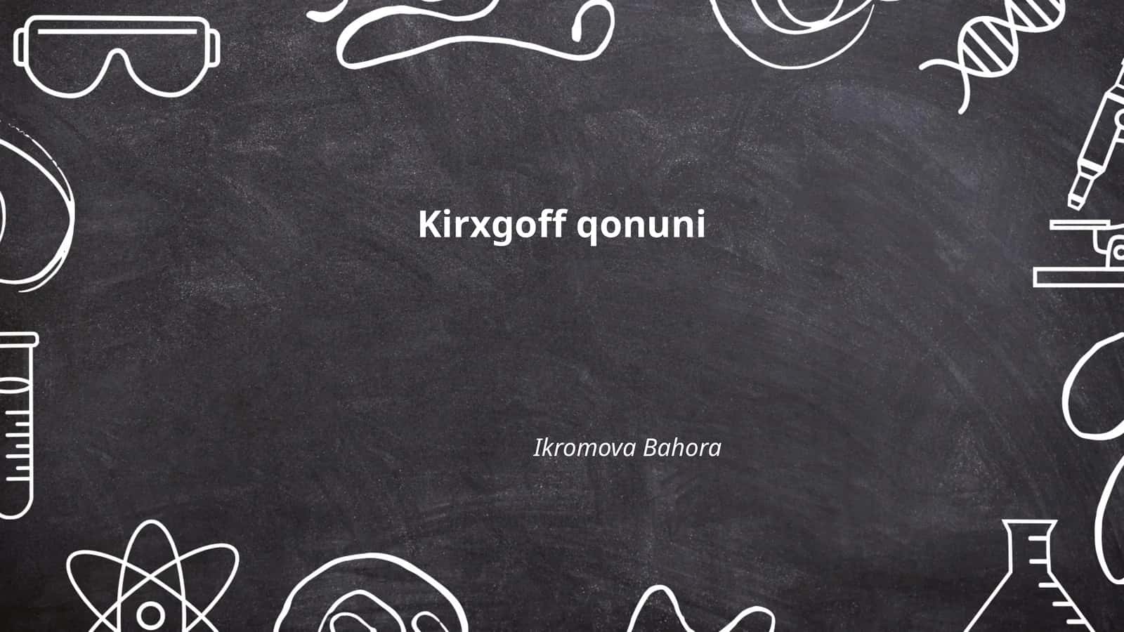 Kirxgoff qonuni