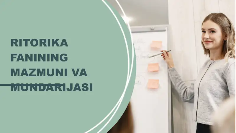 RITORIKA FANINING MAZMUNI VA MUNDARIJASI