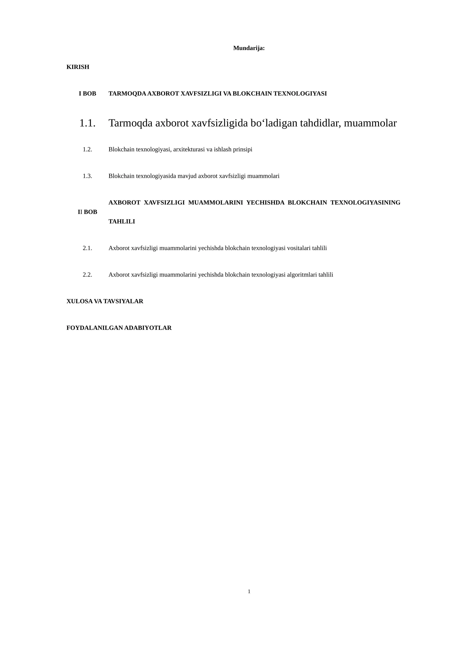AXBOROT XAVFSIZLIGI VA BLOKCHAIN TEXNOLOGIYASI