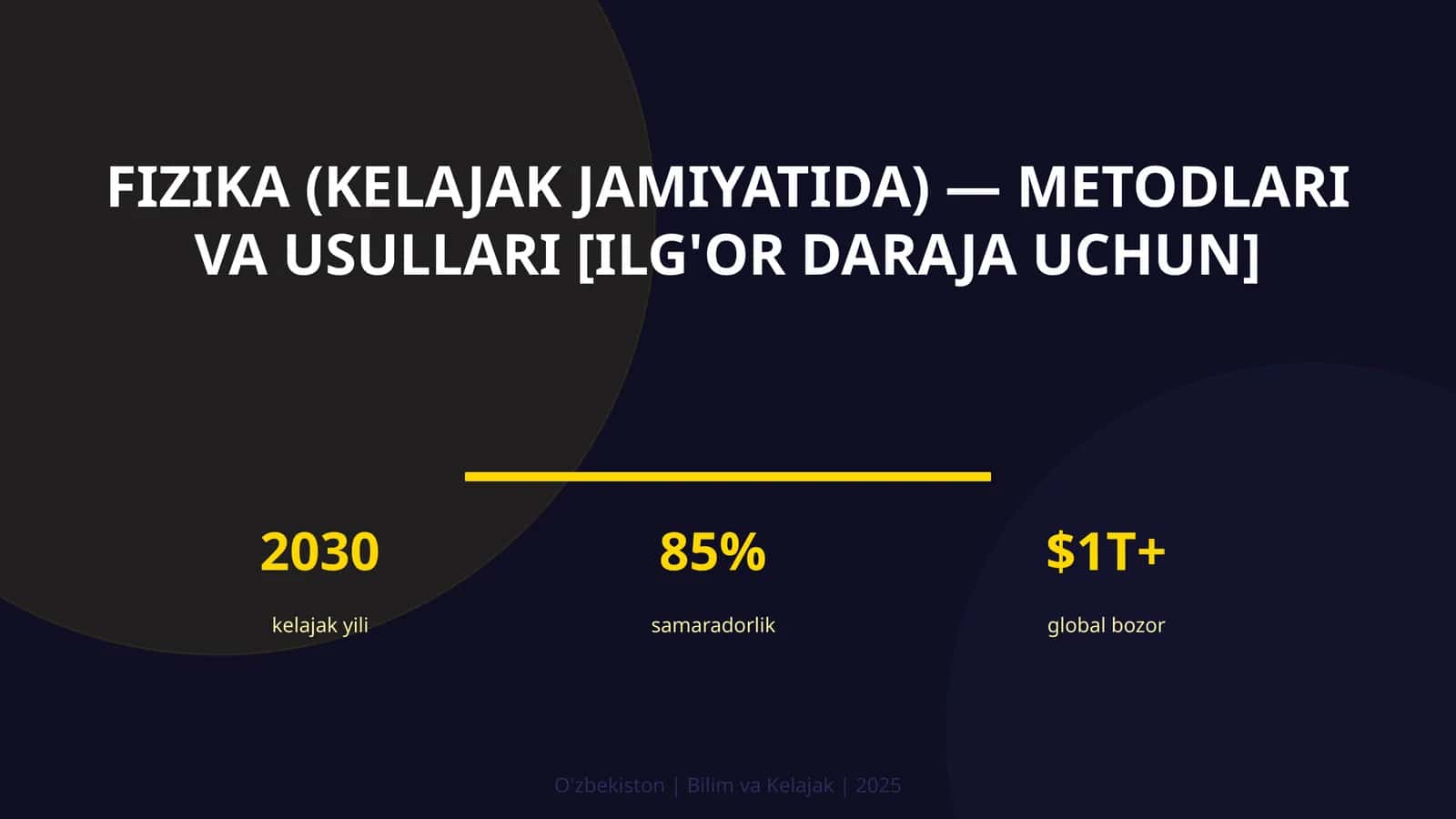 Fizika (kelajak jamiyatida) — metodlari va usullari [ilg'or daraja uchun]