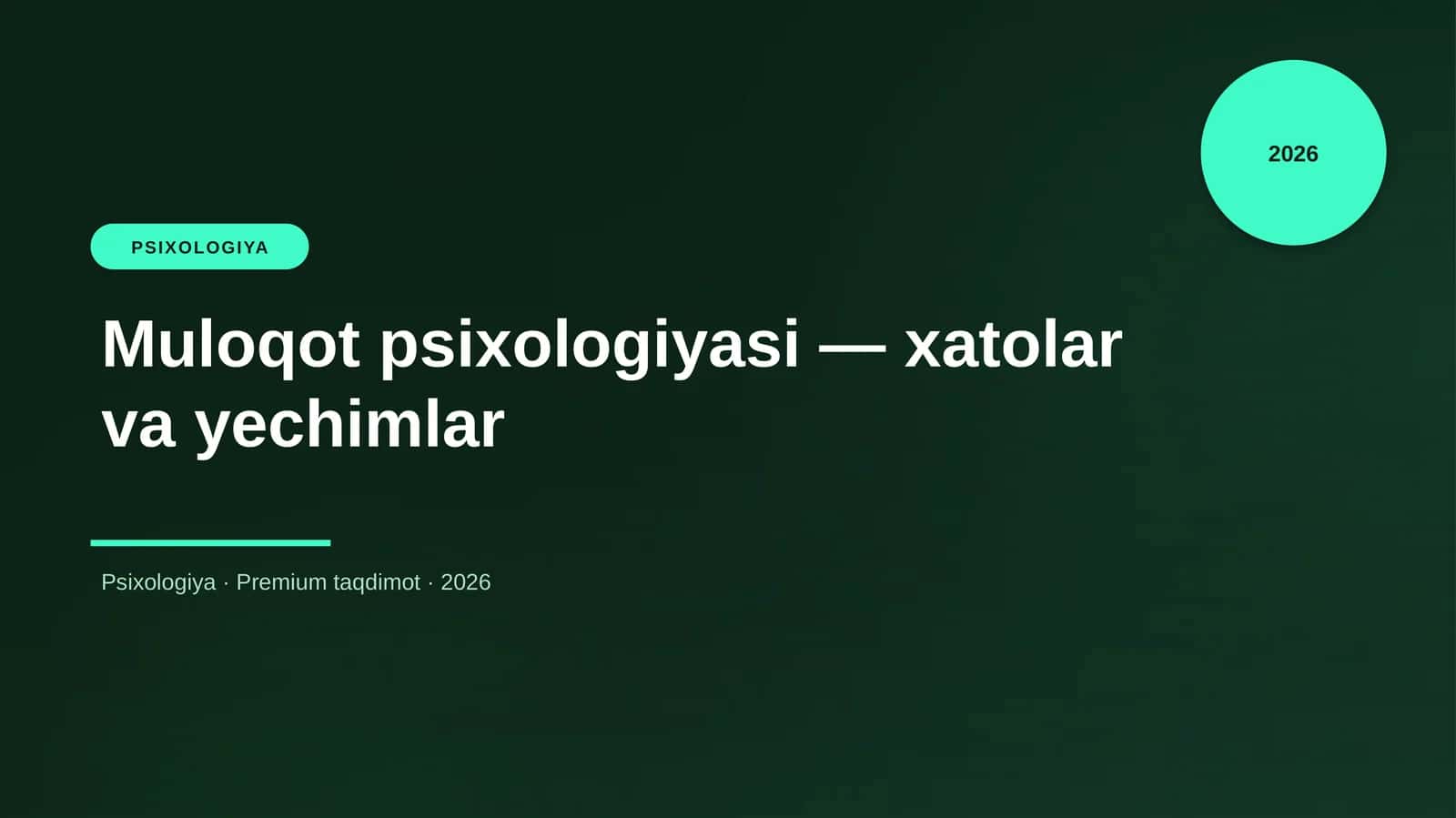 Muloqot psixologiyasi — xatolar va yechimlar