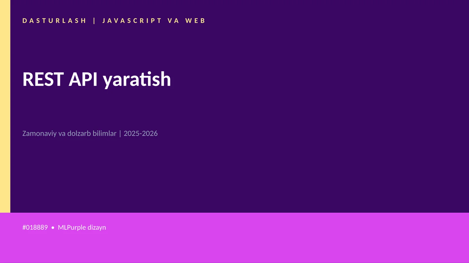 DASTURLASH | JAVASCRIPT VA WEB