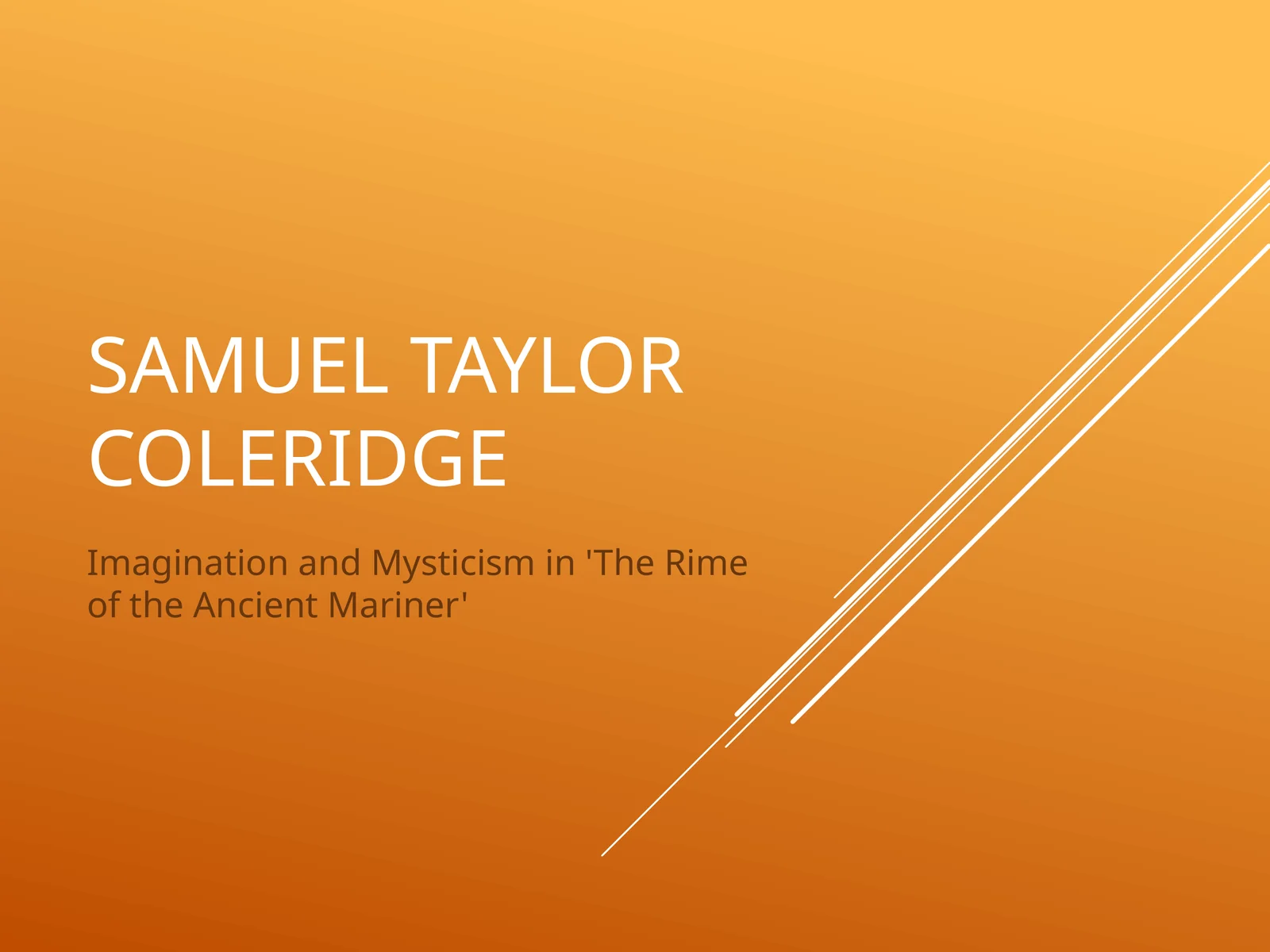 Imagination and Mysticism in 'The Rime of the Ancient Mariner'