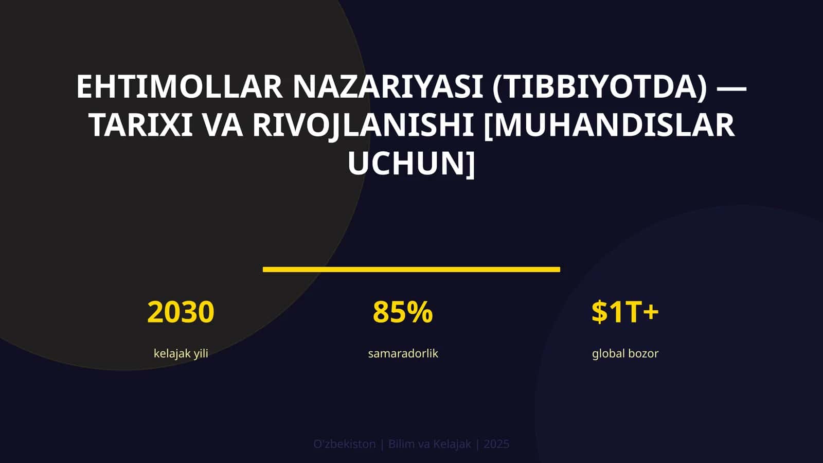 Ehtimollar nazariyasi (tibbiyotda) - tarixi va rivojlanishi [muhandislar uchun]