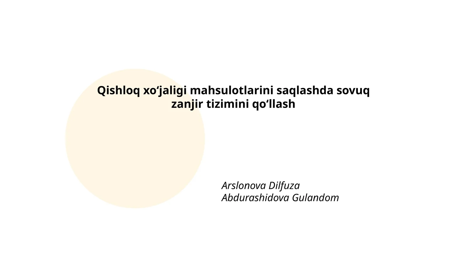 Sovuq zanjir tizimi