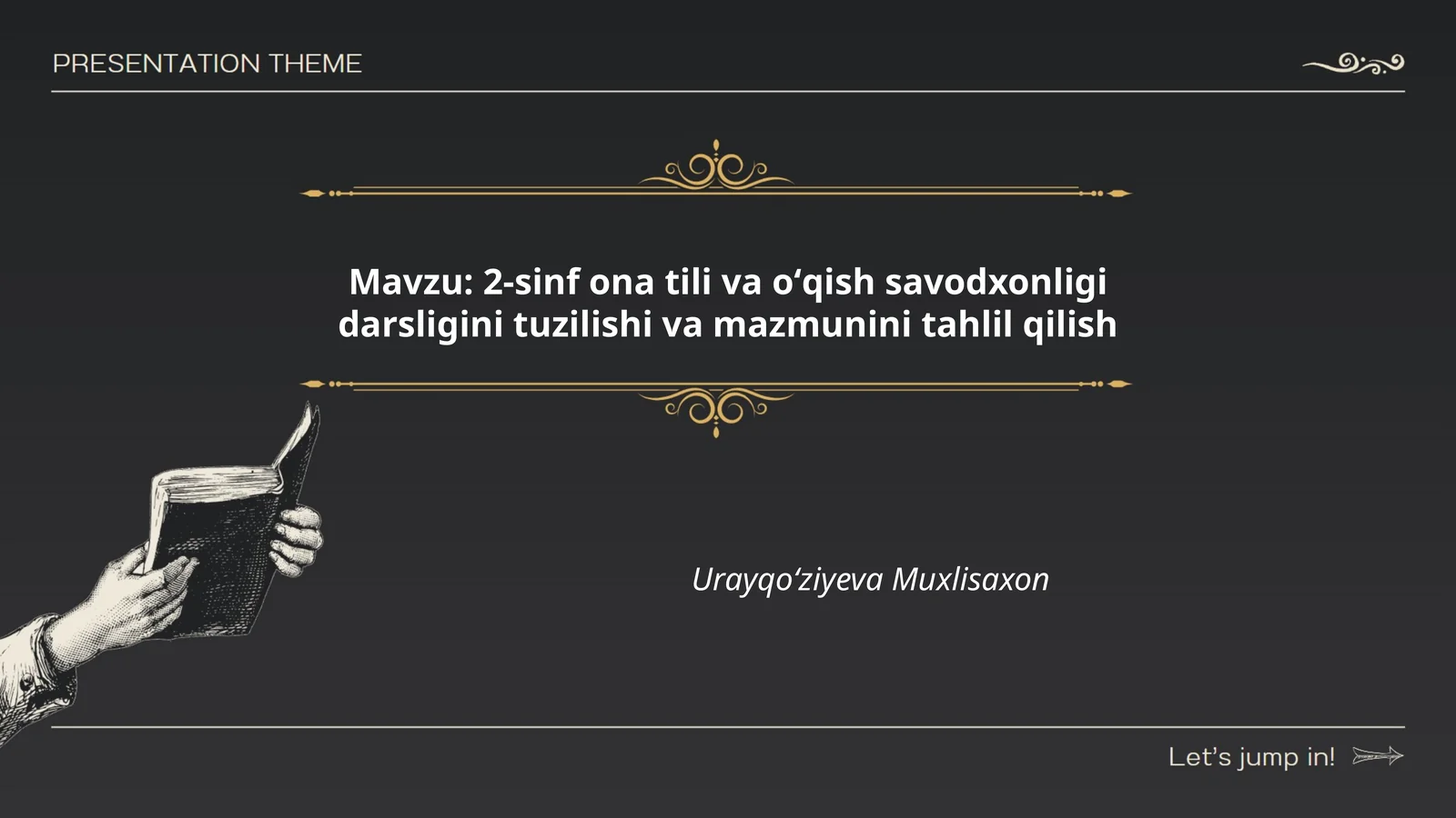 2-sinf ona tili va oʻqish savodxonligi darsligini tuzilishi va mazmunini tahlil qilish