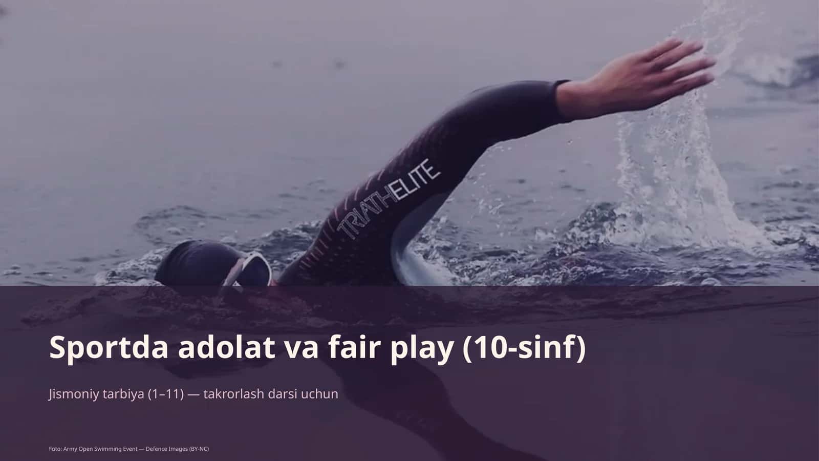 Sportda adolat va fair play (10-sinf)