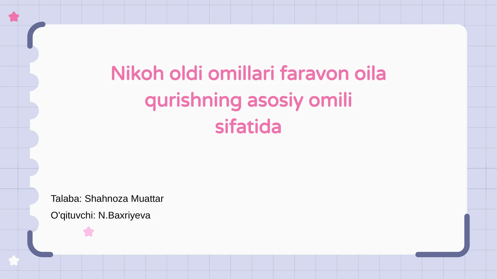 Nikohning asosiy omili: mehr va hurmat