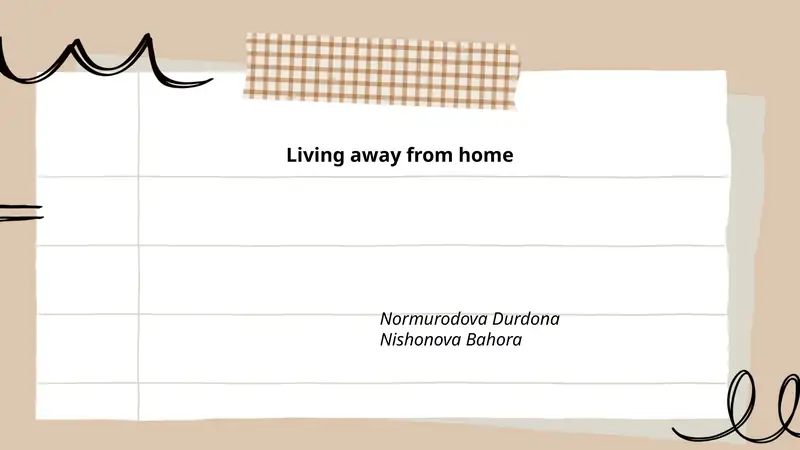 Living away from home
