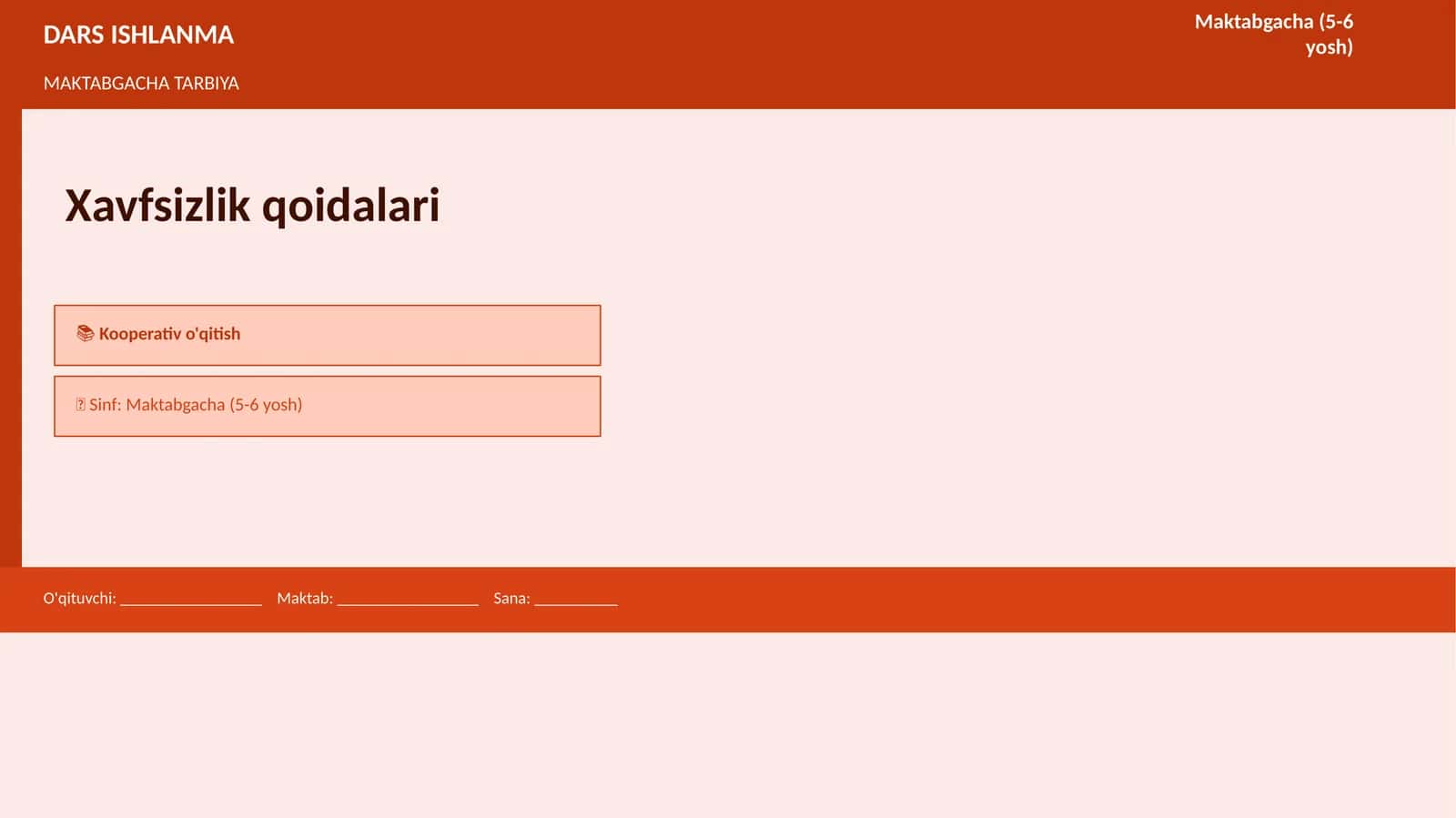 Xavfsizlik qoidalari