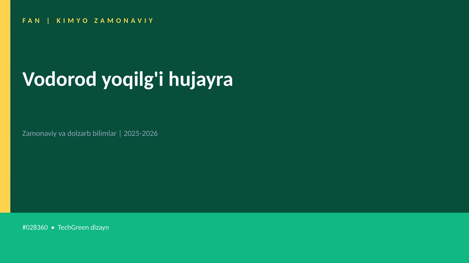 Vodorod yoqilg'i hujayra