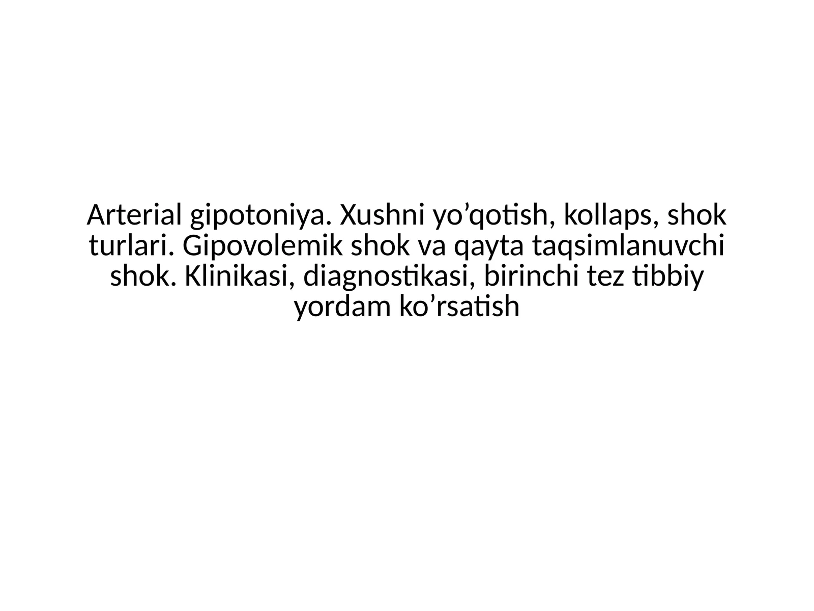Arterialgipotoniya