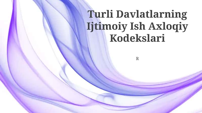 Ijtimoiy Ish Axloqiy Kodekslari