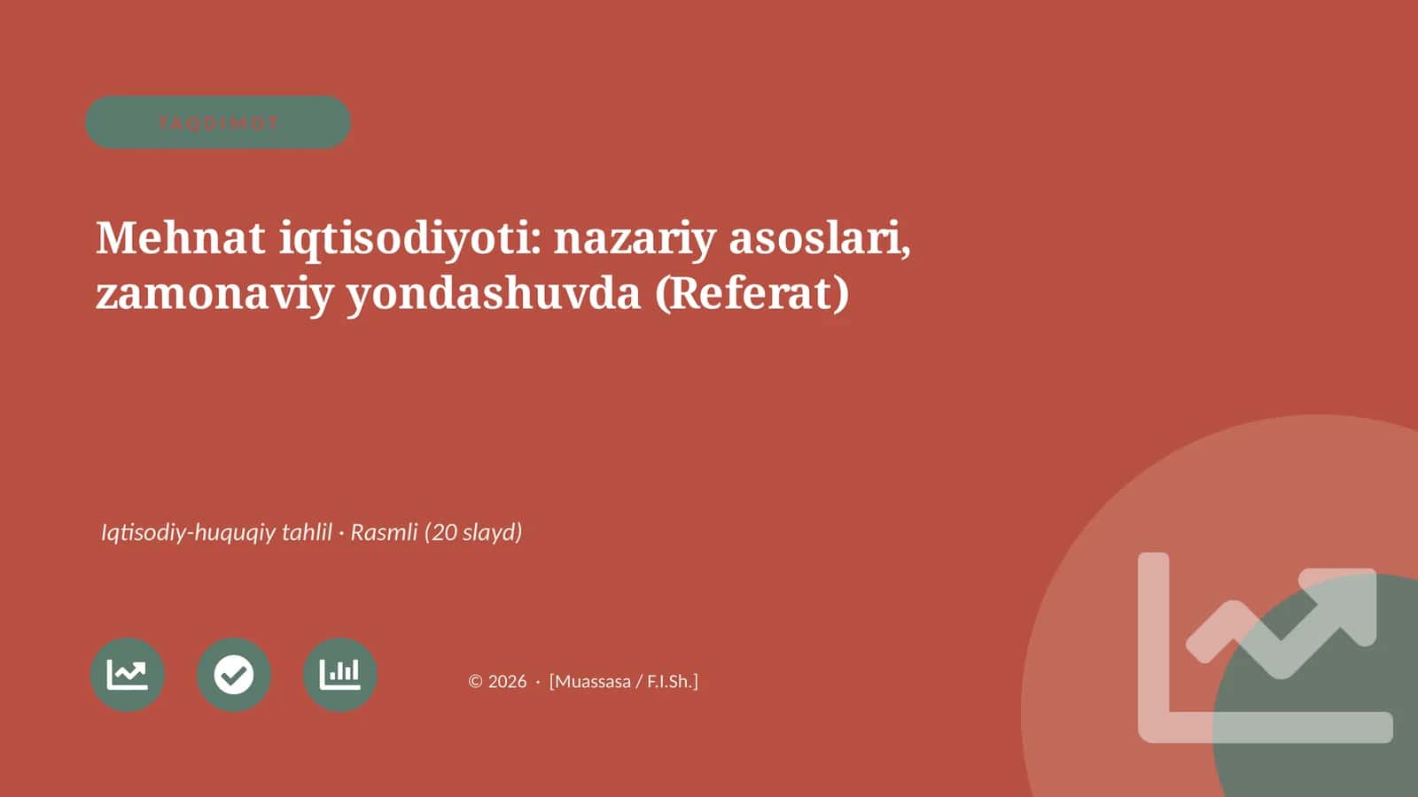 Mehnat iqtisodiyoti: nazariy asoslari, zamonaviy yondashuvda (Referat)