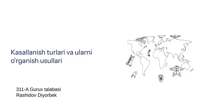 Kasallanish turlari va ularni o'rganish usullari