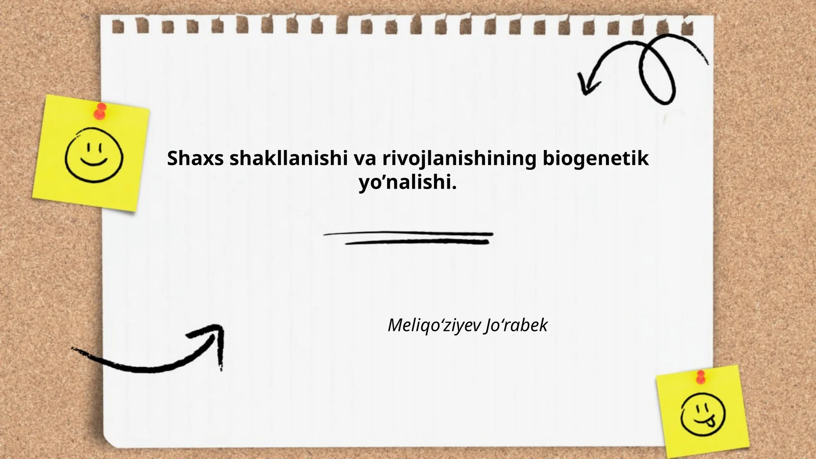 Shaxs shakllanishi va rivojlanishining biogenetik yo’nalishi