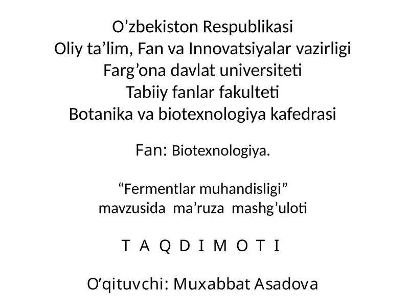 Fermentlarmuhandisligi(IIIqism)