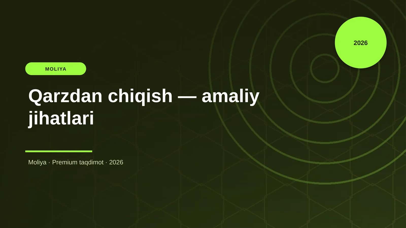Qarzdan chiqish — amaliy jihatlari