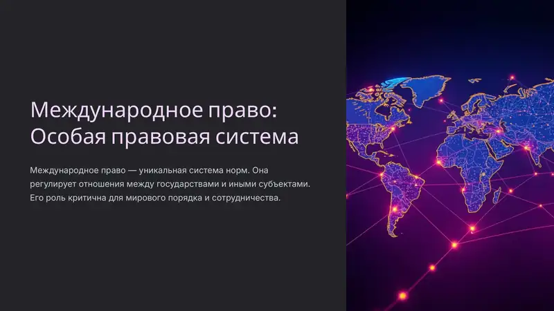 Международное право: Особая правовая система
