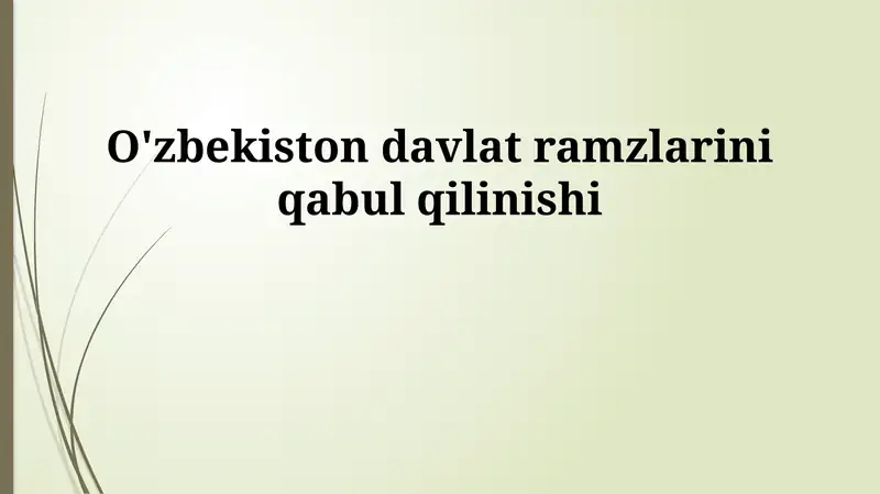 Davlat ramzlari va milliy oʻzlikni anglash