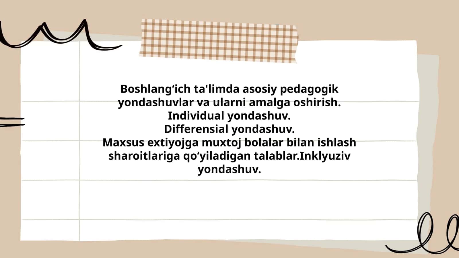 Boshlangʻich ta'limda asosiy pedagogik yondashuvlar