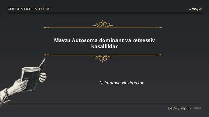 Autosoma dominant va retsessiv kasalliklar
