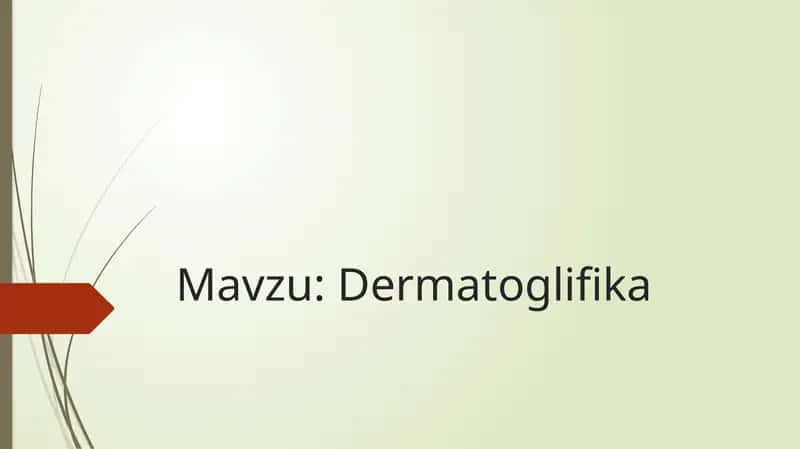 Dermatoglifika