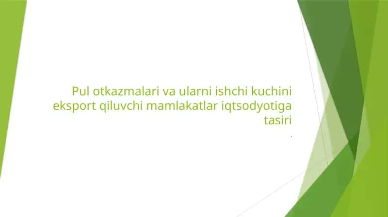 Pul otkazmalari ishchi kuchining ta'siri