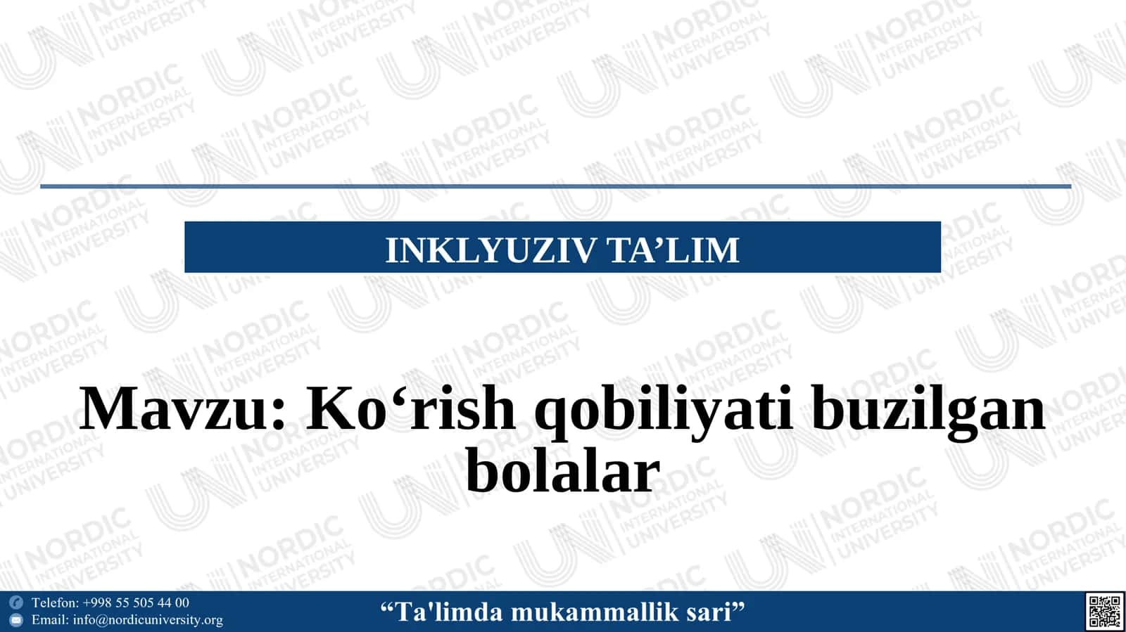 Ko‘rish qobiliyati buzilgan bolalar