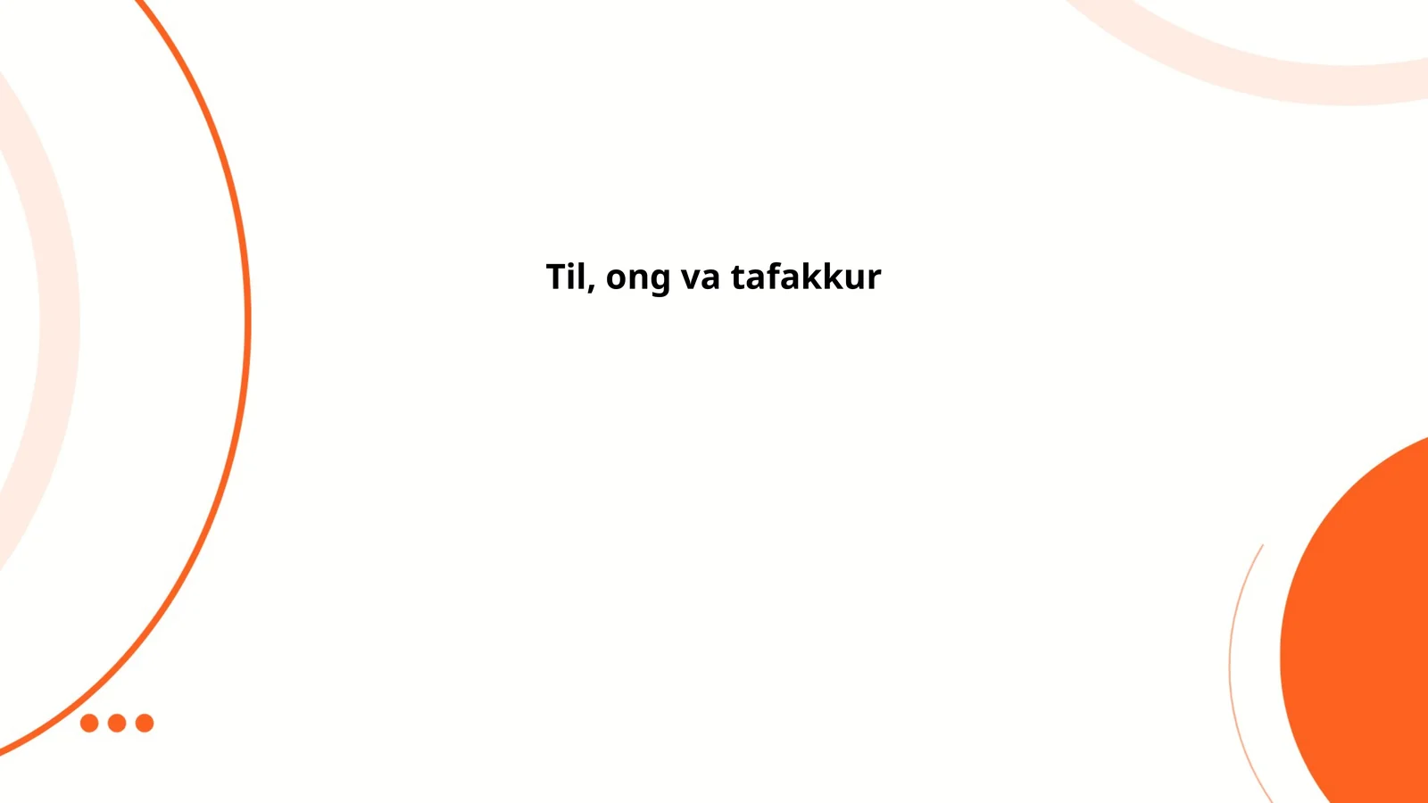 Til, ong va tafakkur