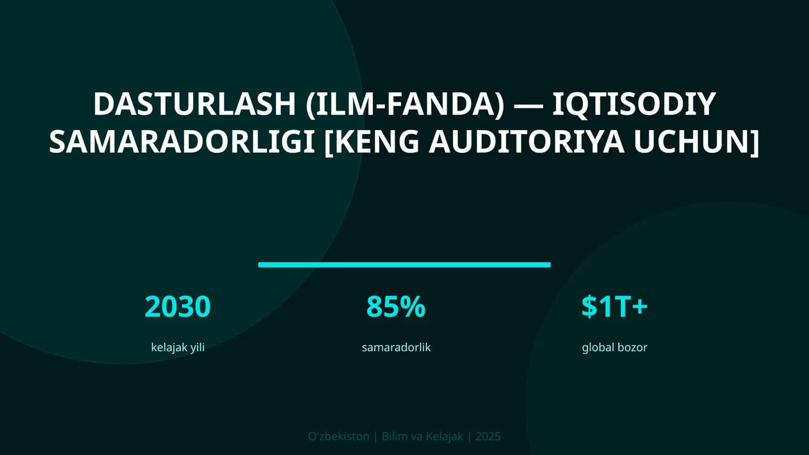 Dasturlash (ilm-fanda) — iqtisodiy samaradorligi [keng auditoriya uchun]