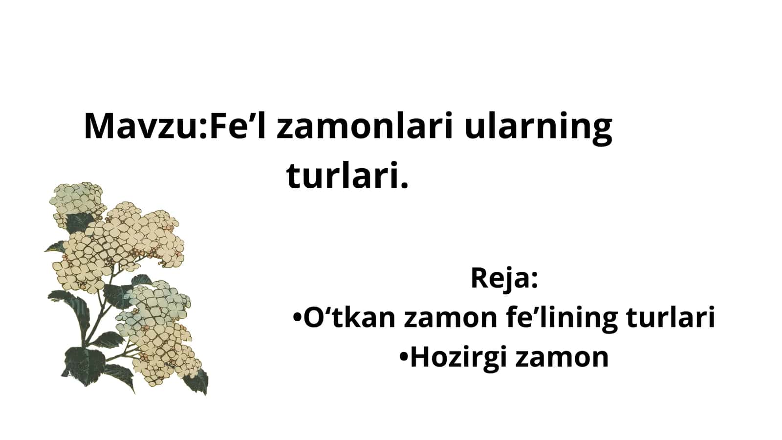 Fe’l zamonlari ularning turlari