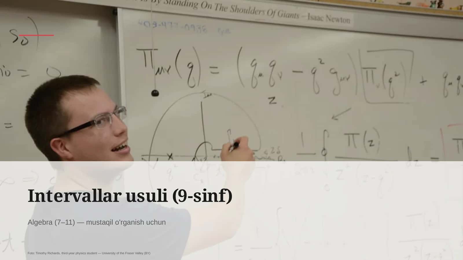 Intervallar usuli (9-sinf)