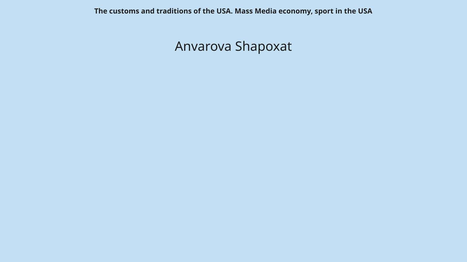 Anvarova Shapoxat