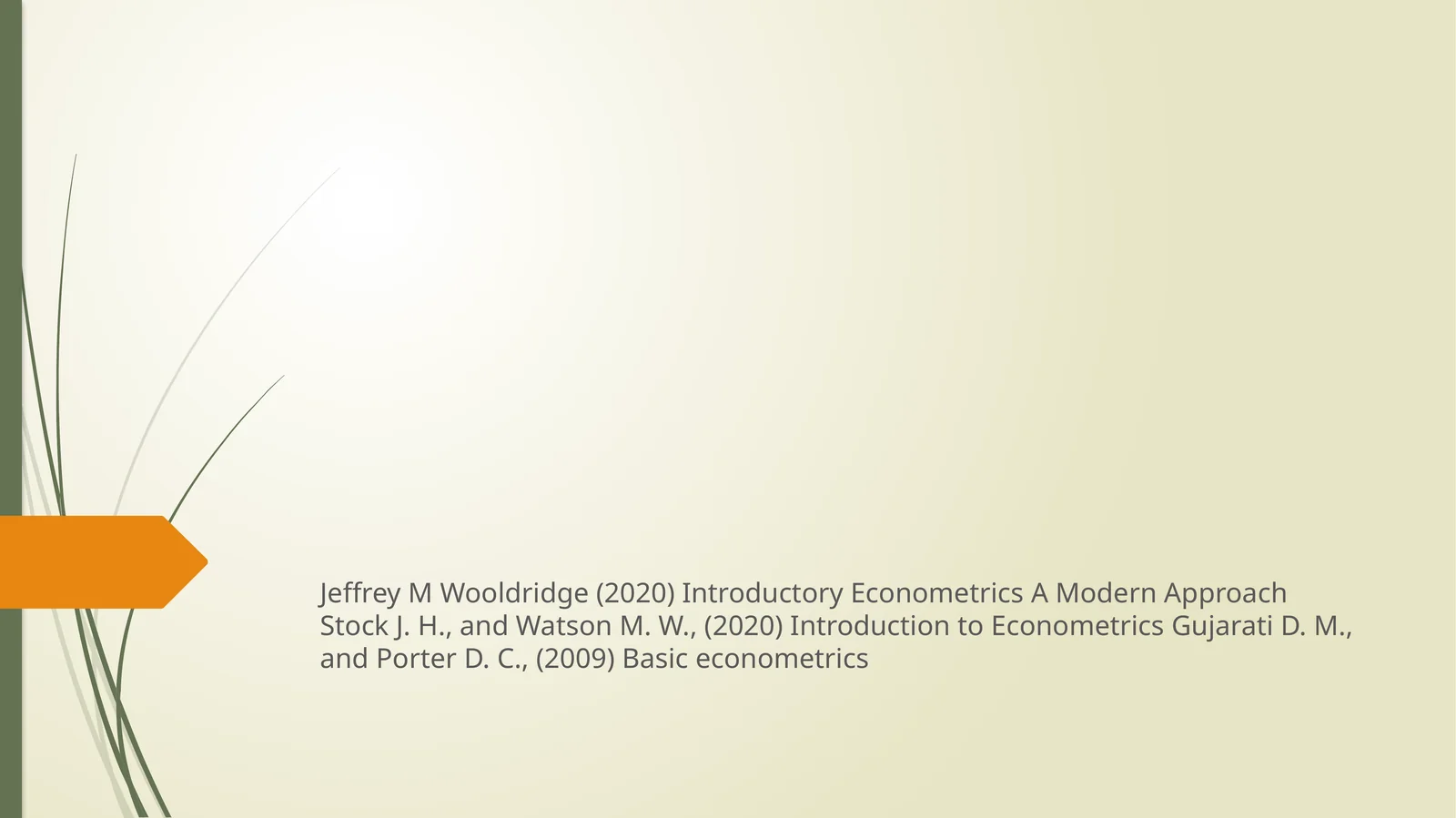 Basic econometrics