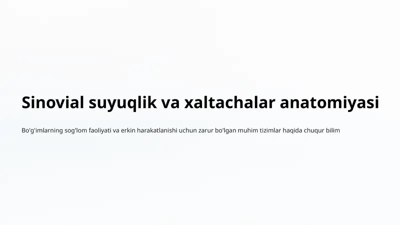 Bo'g'imlar va ularning tuzilishi