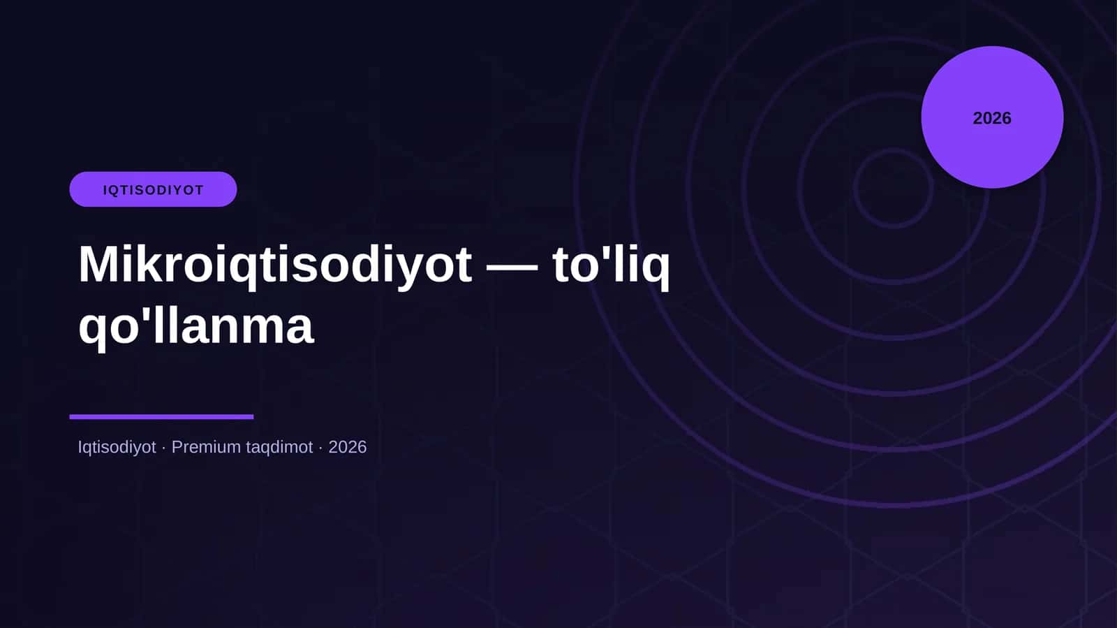Mikroiqtisodiyot — to'liq qo'llanma