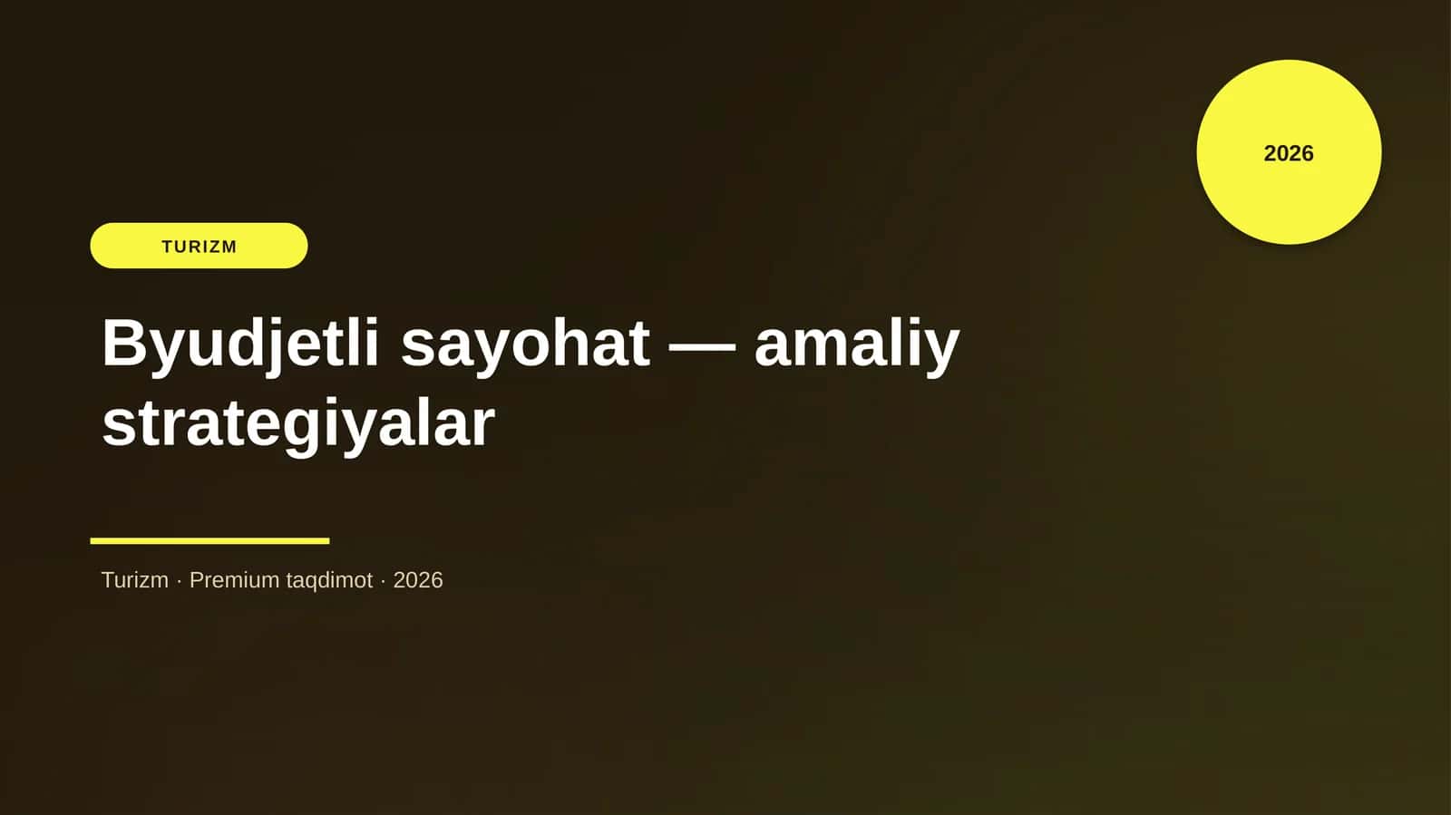 Byudjetli sayohat — amaliy strategiyalar