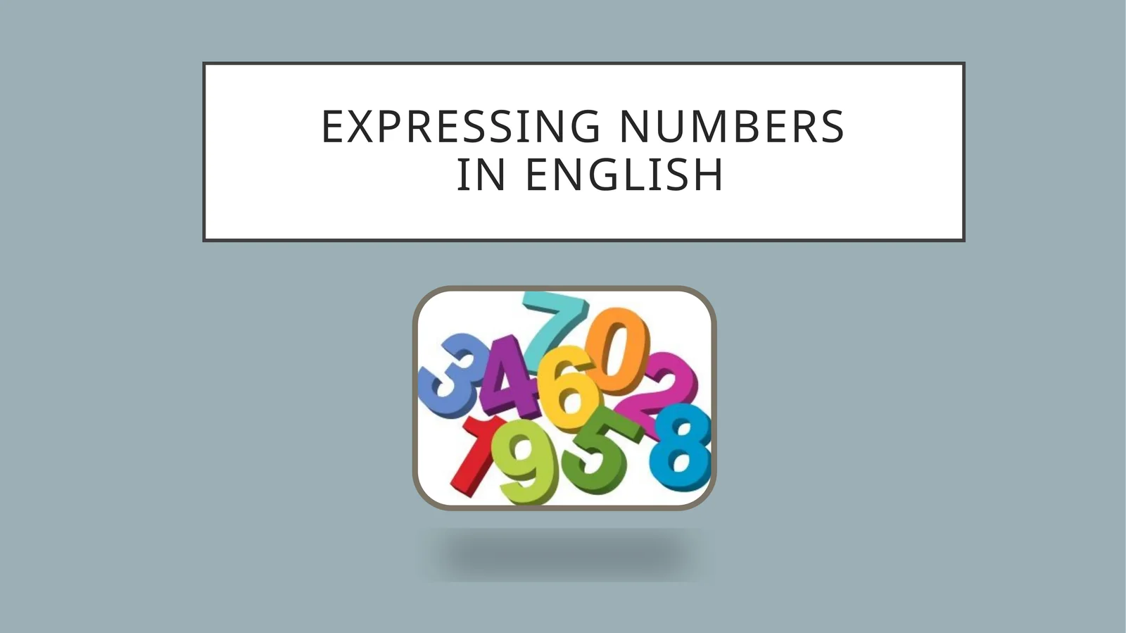 Expressing Numbers in English