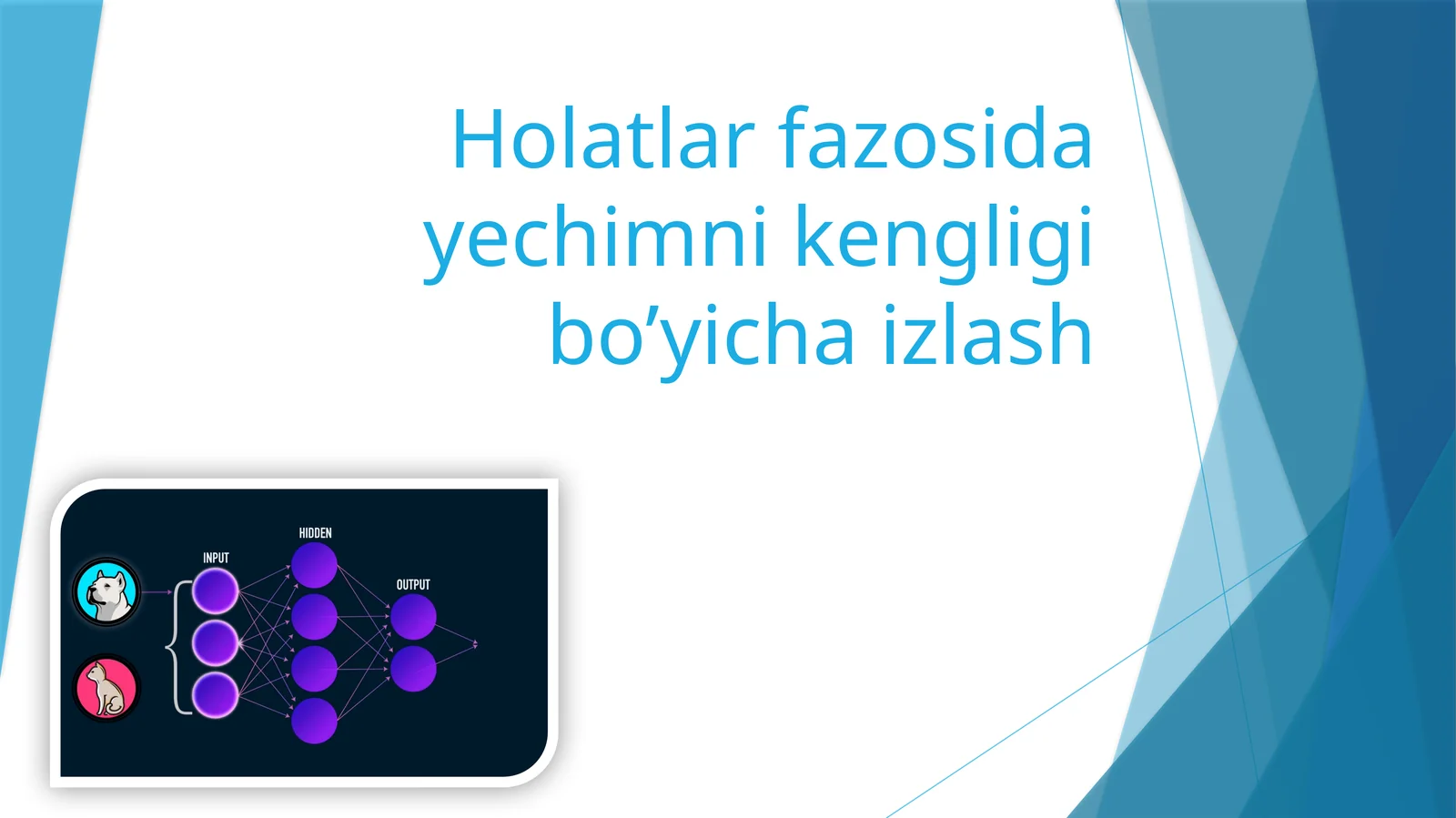 Sun'iy neyron modeli Xatolarni teskari tarqalishi usuli.