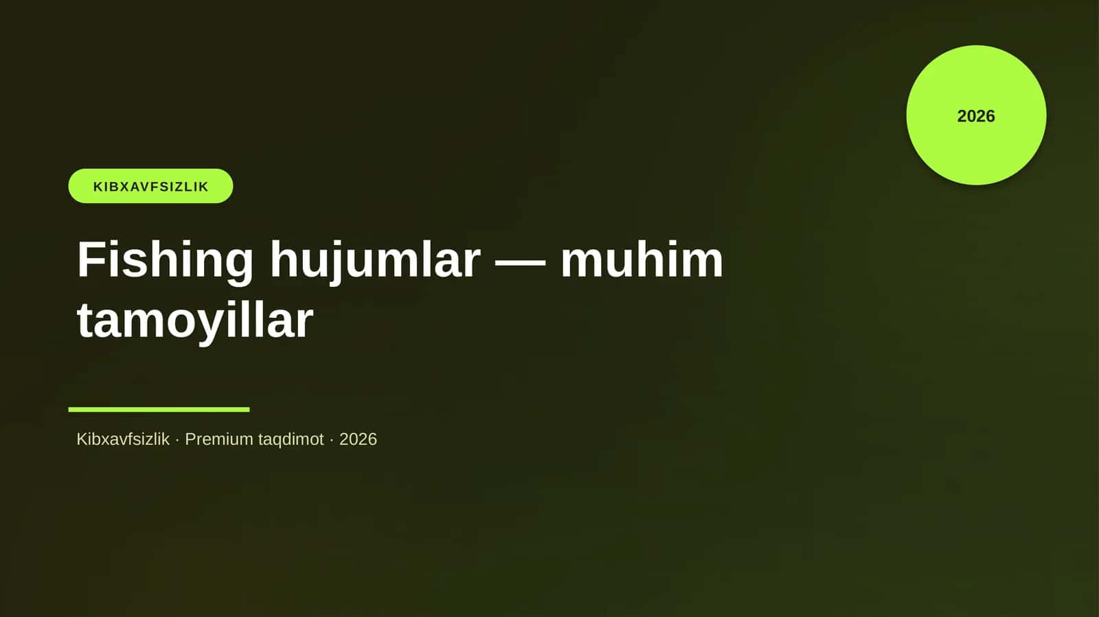 Fishing hujumlar — muhim tamoyillar