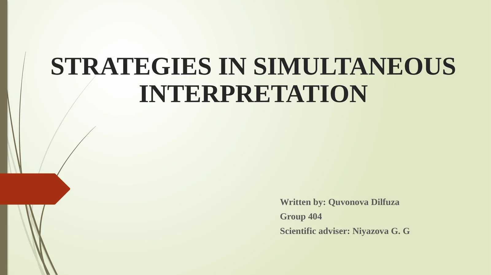Strategies in simultaneous interpretation