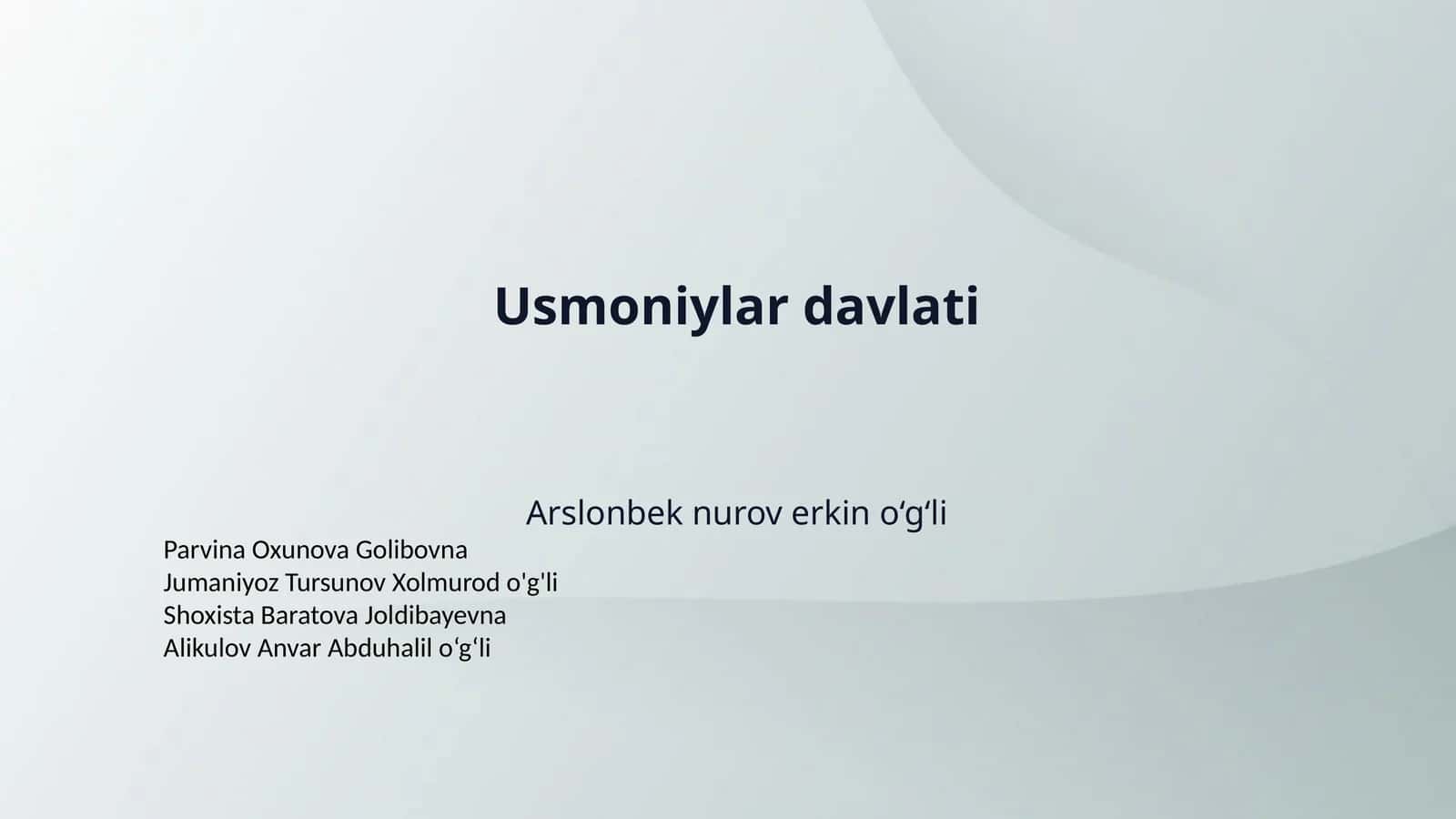 Usmoniylar davlati
