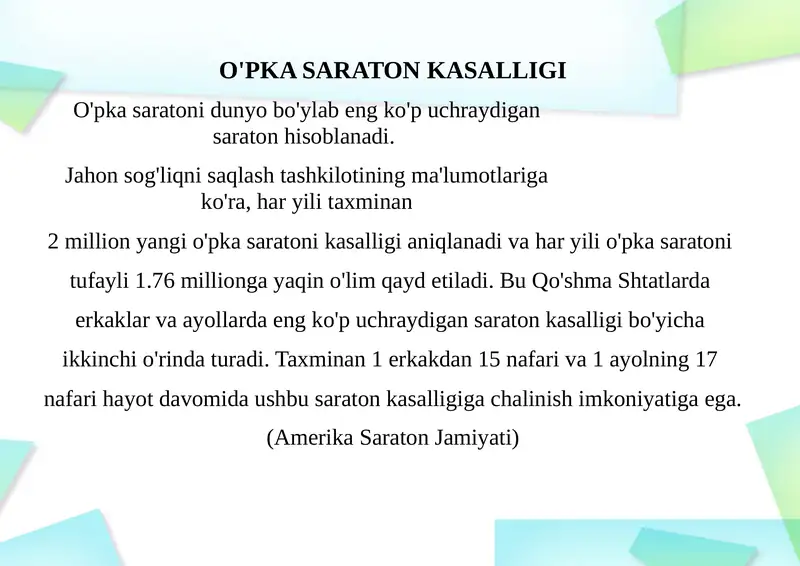 O'PKA SARATON KASALLIGI