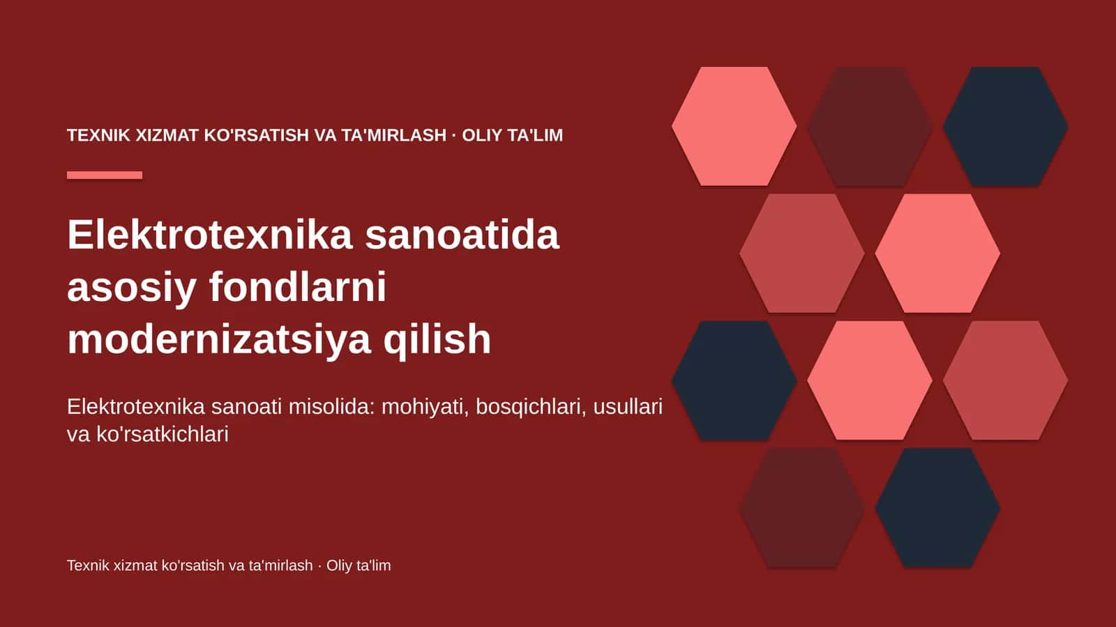 elektrotexnika sanoatida asosiy fondlarni modernizatsiya qilish 7597